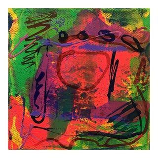 Little Mixed Media Intuitive Abstract Painting by Stephen Stilgenbauer For Sale