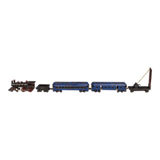 Wilkins Cast Iron Floor Train Set With Pile Driver, 5 Pieces For Sale