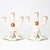 Folk Art Rörstrand Daldansen Folk Art Candelabra Pair, Swedish Mid-Century For Sale - Image 3 of 12