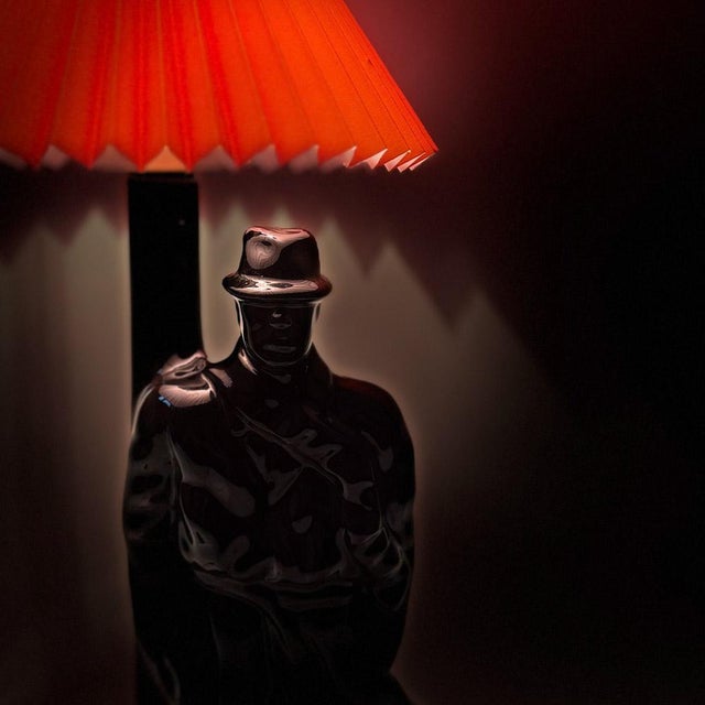 Ceramic Vintage Detective Ceramic Table Lamp, 1980s For Sale - Image 7 of 18