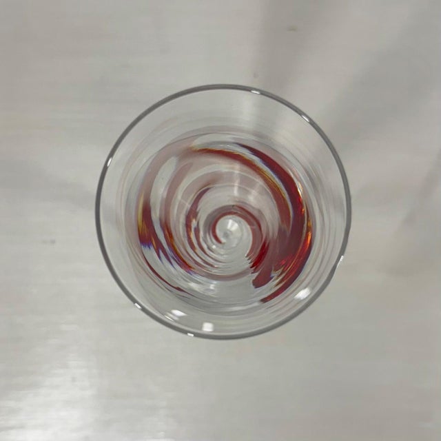 1980s g.h. Mumm "Cordon Rouge" Hand-Blown Champagne Flutes (Pair) For Sale - Image 4 of 5