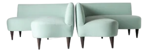 Pair of 1950s L-Shaped Sofas in the manner of Giulio Minoletti