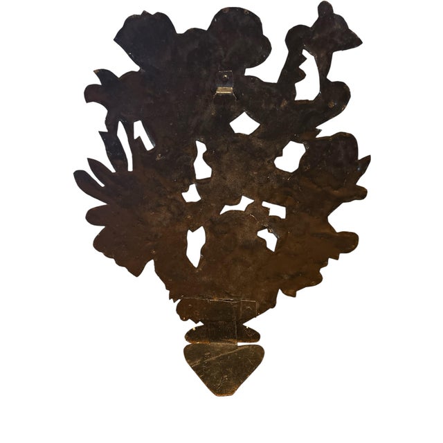 1930s Tole Floral Fireplace Screen For Sale - Image 12 of 12