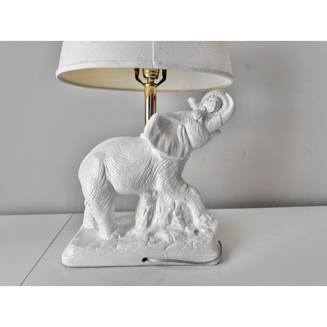 Hollywood Regency 1980s Elephant Table Lamp For Sale - Image 3 of 9