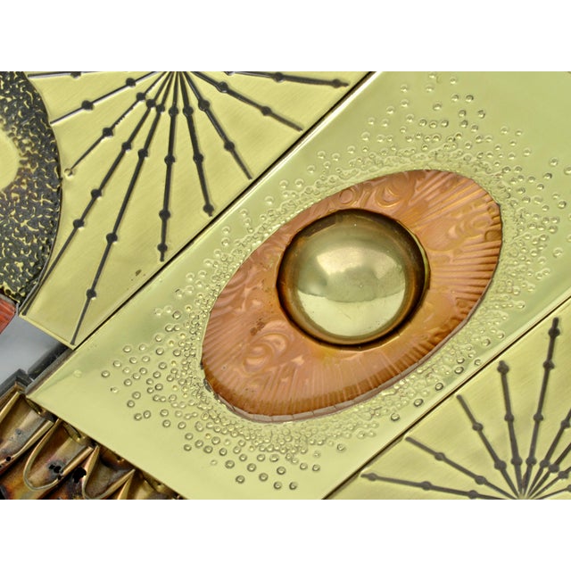 Brass C.1970's Paul Vanders Attr. Brutalist Metal Wall Art Sculpture For Sale - Image 8 of 12
