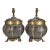 1980s Embossed Brass Globe Form Table Lamps Set John Richard - a Pair For Sale