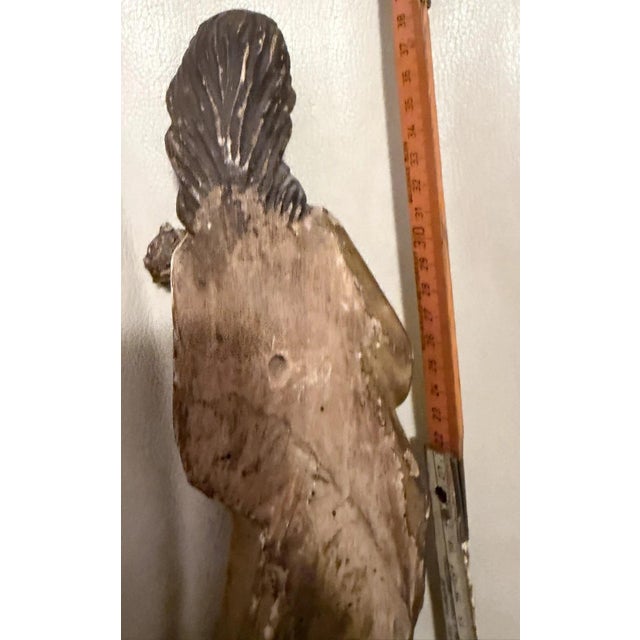 1990s Late Gothic Carved Madonna and Child Figure For Sale - Image 5 of 13