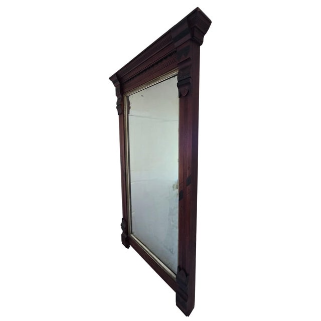 Antique Eastlake Carved Walnut Pier Mirror & Table - Set For Sale - Image 12 of 16