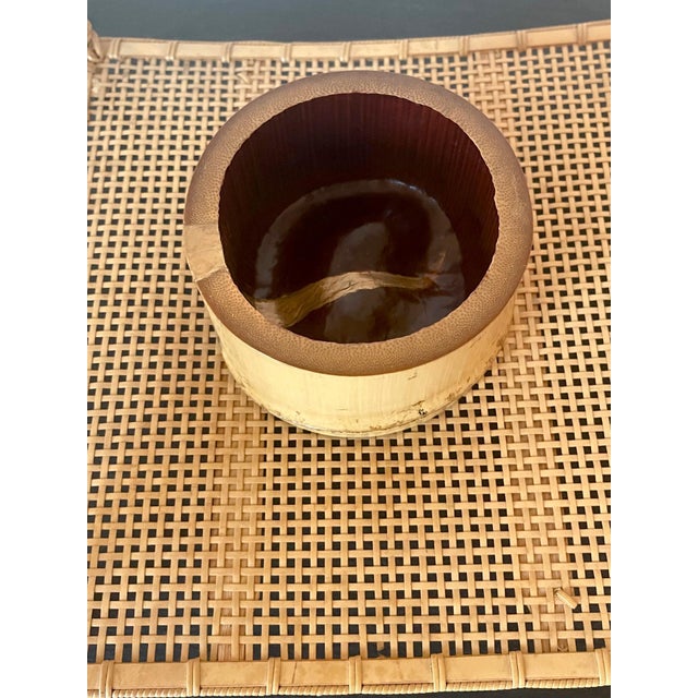 Unique Japanese Woven Bamboo Hanging Ikebana Basket Suzuki Gengensai For Sale - Image 10 of 18