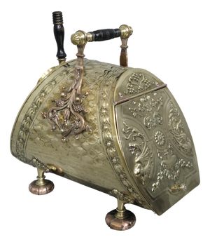 Victorian Brass Coal Bin, 1880