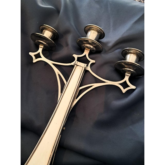 Antique Art Nouveau Candleholders, 1890s, Set of 2 For Sale - Image 6 of 18