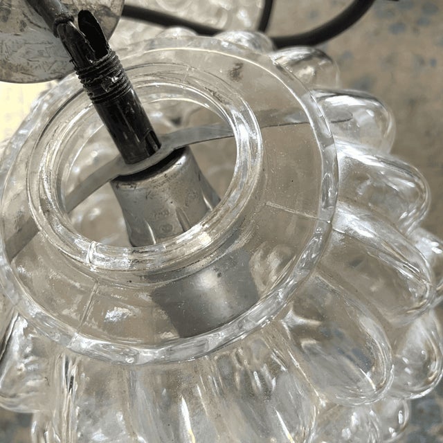Mid-Century Space Age German Cascading Glass Three Lights Chandelier by Hustadt-Leuchten, 1960s For Sale - Image 12 of 17