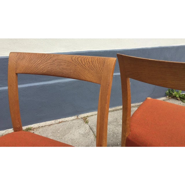 Wood Set of Danish Oak Side Chairs by Søren Willadsen, 1960s For Sale - Image 7 of 9