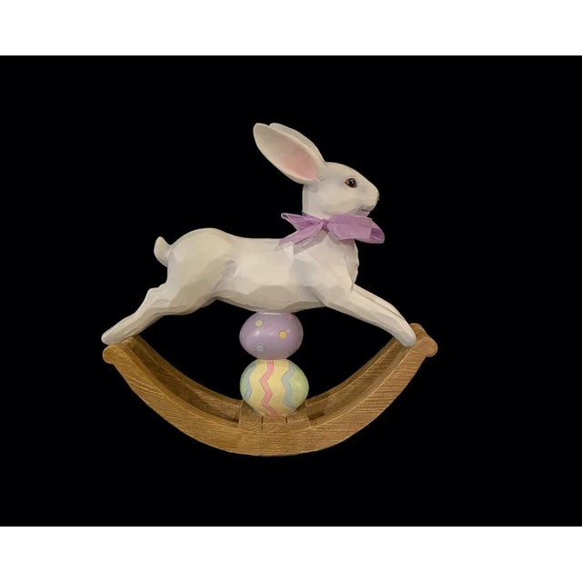 Lenox Hand Painted Easter Bunny Rocking Rabbit Figurine Centerpiece ...