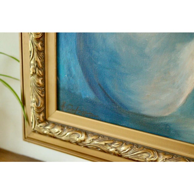 K. Rolfsson, Seated Woman, 1970s, Oil on Canvas, Framed For Sale - Image 10 of 11