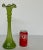 Antique Czech Tango Tall Green Art Glass Vase For Sale - Image 4 of 5