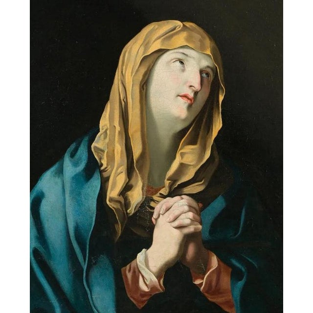 Gold Follower of Guido Reni, Mater Dolorosa, Oil on Canvas For Sale - Image 8 of 11