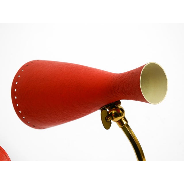 Mid-Century Modern Red Diabolo Crows Foot Table Lamps from Cosack, 1950s, Set of 2 For Sale - Image 14 of 18