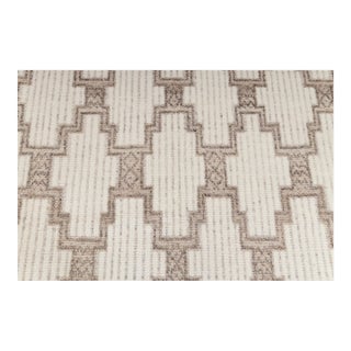 Ivory White Wool Boho Inspired Hand Made Rug 8x10 For Sale