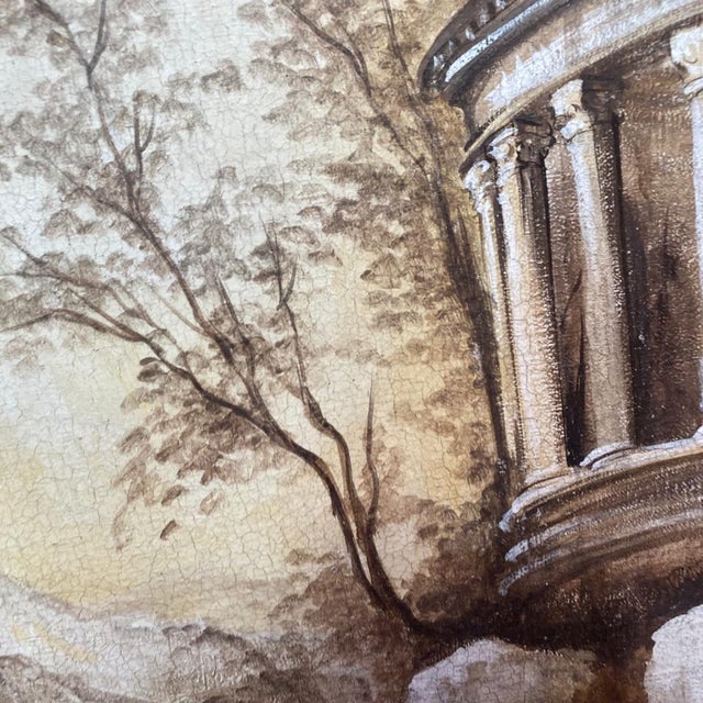 Italian Artist, Grisaille Compositions, Oil on Oval Canvases, 1800s, Set of 3 For Sale - Image 7 of 13