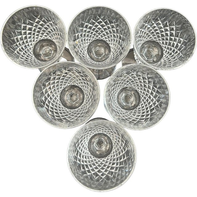 Modern Vintage Waterford “Alana” Crystal Wine Glasses- Set of 6 For Sale - Image 3 of 7