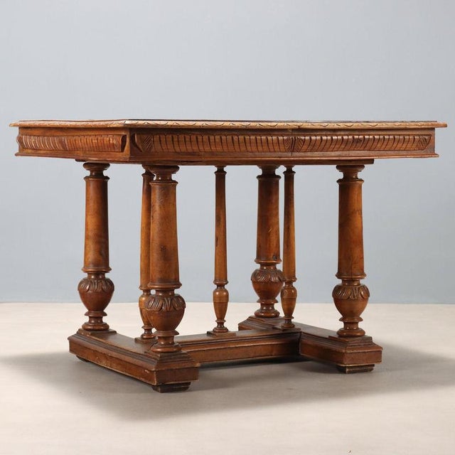 Wood Dining Table in Walnut For Sale - Image 7 of 8