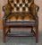 Restored Brown Leather Chesterfield Club Armchairs in the Style of Thomas Chippendale, Set of 8 For Sale - Image 12 of 18