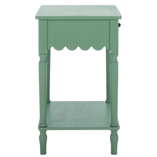 Heaven Scalloped 1 Top Drawer Accnt Table in Sage Green For Sale - Image 9 of 10