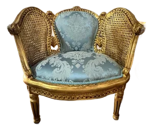 French Style Bergere Sky Blue Chair