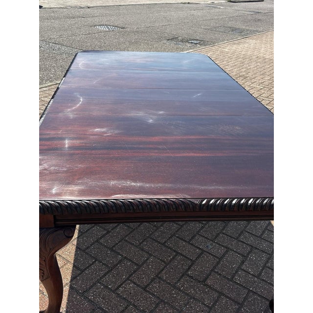 Chippendale Style Edwardian Extendable Dining Table For Sale - Image 4 of 18
