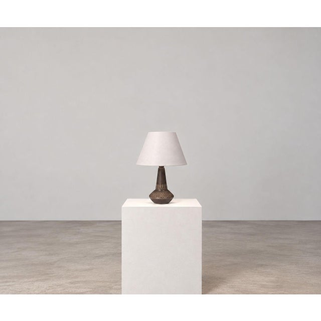 1960s Mid-Century Modern Einar Johansen, Table Lamp, Brown Stoneware For Sale - Image 10 of 10
