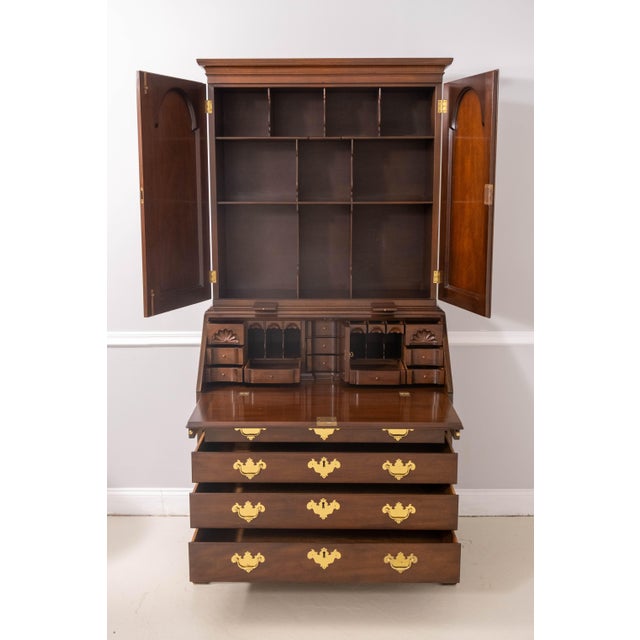 Chippendale Kittinger Historic Newport Hn-14 Mahogany Secretary Desk For Sale - Image 3 of 18