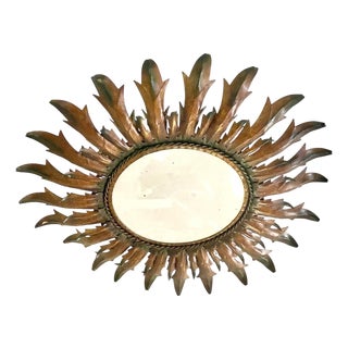 Spanish Solar Crown Sunburst Fixture in Paint Metal, 1960 For Sale