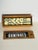 Vintage Dominoes game in wooden box.