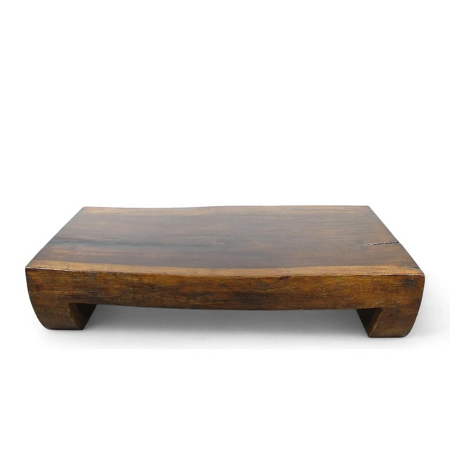 Wood Single Slab Water Fall Living Edge Coffee Table For Sale - Image 7 of 10