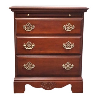 Kincaid Furniture Lenoir Collection Solid Cherry Traditional Style 26" Two Drawer Nightstand 21-142 For Sale
