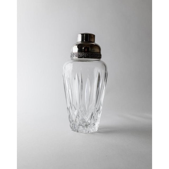 Vintage Silver Plated Crystal Glass Cocktail Shaker by RCR Italy, 1950s For Sale - Image 11 of 11
