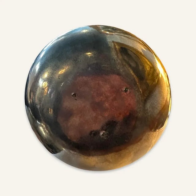 Mid-Century Modern 1990s Eva Zeisel Gunmetal Iridescent Glazed Porcelain Carafe For Sale - Image 3 of 5