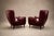 Pair of Brazilian Modernist Armchairs in Hardwood, Burgundy Leather & Bouclé by Carlo Hauner, Brazil, 1950s - Lot 466B For Sale - Image 16 of 18