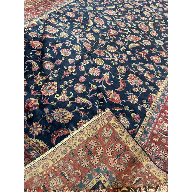 1930s Antique Persian Kashan , 9'10" X 17' For Sale - Image 5 of 9