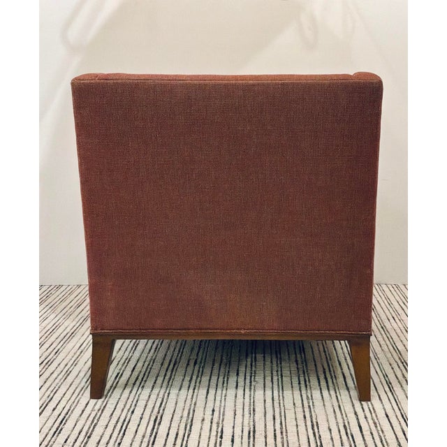 Modern Barbara Barry for Baker Dusty Rose Presidio Lounge Chairs Pair For Sale - Image 3 of 7
