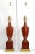 Christopher Spitzmiller, Inc Lamp Pair Mahogany Brass & Shades For Sale - Image 4 of 12