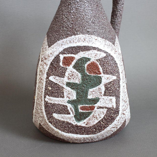Ceramic Vintage French Ceramic Pitcher by Accolay, 1960s For Sale - Image 7 of 15