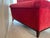 Kristin Drohan Collection Red Velvet Love Seat With Embroidered Down-Filled Throw Pillows For Sale - Image 9 of 11