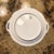 Traditional Antique Porcelain Cookie / Cake Serving Plate With Ribbon Bow Handle For Sale - Image 3 of 3