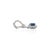 Metal 1.14ct Cushion Cut Natural Blue Sapphire Diamond Halo Pendant in 14k White Gold For Sale - Image 7 of 16