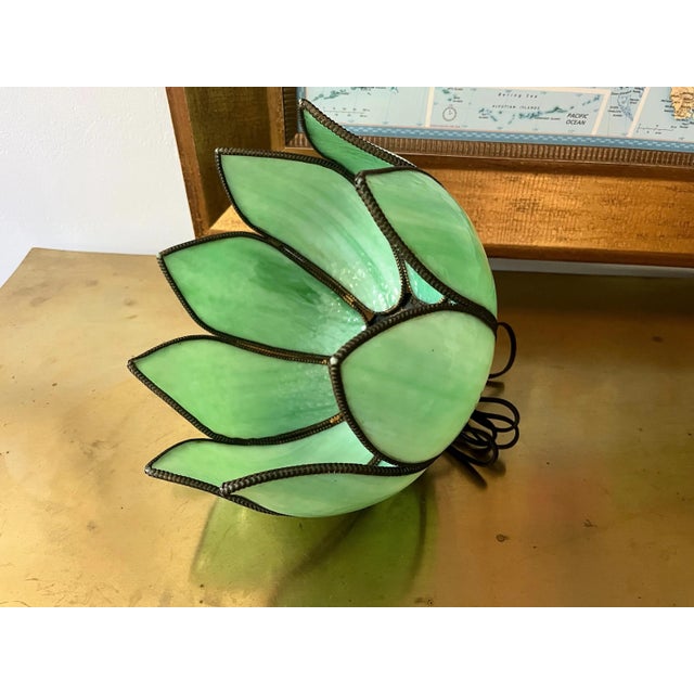 Mint Green Lotus Light, C1960 For Sale - Image 15 of 18