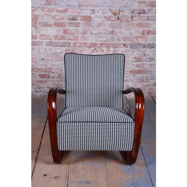 Art Deco H-269 Armchairs by J. Halabala for Up Závody, Czech, 1930s, Set of 2 For Sale - Image 3 of 13