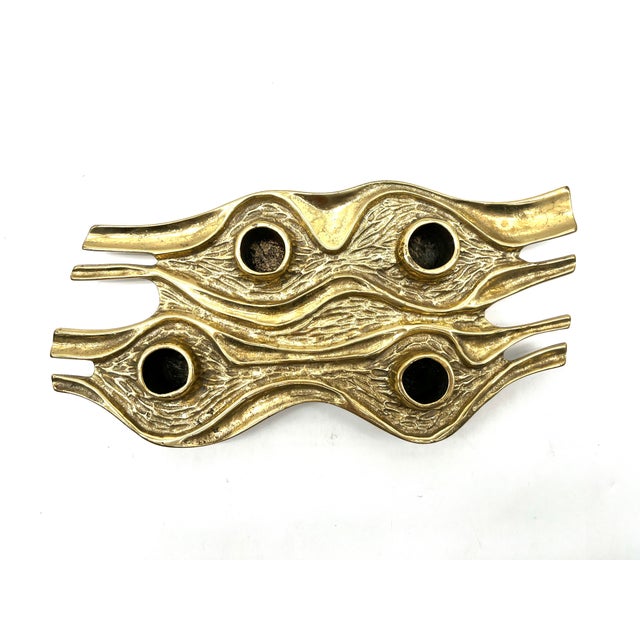 Sculptural Brutalist Four-Flame Candlestick by Antonella Caprio Saviato, Italy, 1960s For Sale - Image 16 of 16