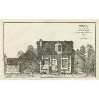 Le Rouge, Cottage in an English Garden, 1785, Paper For Sale